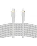 Кабел Belkin - Boost Charge, USB-C/Lightning, Braided silicone, 3 m, бял - 4t