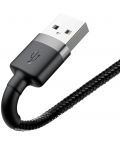 Кабел Baseus - Cafule, USB-A/Lightning, 1 m, сив/черен - 2t