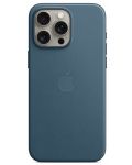 Калъф Apple - FineWoven, iPhone 15 Pro Мах, Pacific Blue - 1t