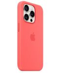 Калъф Apple - Silicone MagSafe, iPhone 15 Pro, Guava - 2t