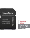 Карта памет SanDisk - Ultra, 64GB, microSD, Class10 - 1t