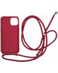 Калъф Mobile Origin - Lanyard, iPhone 14, Cherry - 2t