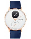 Каишка Withings - Leather, Rose Gold, 18mm, синя - 2t