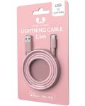 Кабел Fresh N Rebel - USB-A/Lightning, 1.5 m, розов - 2t
