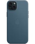 Калъф Apple - FineWoven MagSafe, iPhone 15 Plus, Pacific Blue - 5t