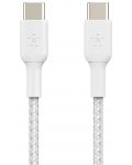 Кабел Belkin - Boost Charge, USB-C/USB-C, Braided, 2 m, 2 броя, бял - 1t
