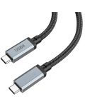 Кабел Hoco - US05, USB-C/USB-C, USB4, 1 m, 100W, черен - 2t