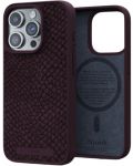 Калъф Njord - Salmon Leather MagSafe, iPhone 15 Pro, кафяв - 2t