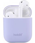 Калъф за слушалки Holdit - Silicone, AirPods 1/2, лилав - 1t