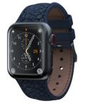 Каишка Njord - Salmon Leather, Apple Watch, 40/41 mm, тъмносиня - 4t