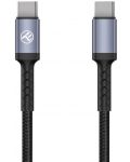 Кабел Tellur - TLL155374, USB-C/USB-C, 1 m, черен - 1t