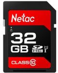 Карта памет Netac - 32GB, SDHC, Class10 - 1t