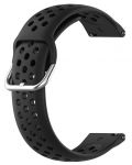 Каишка Techsuit - W004, Galaxy Watch/Huawei Watch, 20 mm, черна - 1t