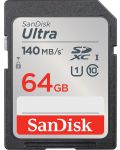 Карта памет SanDisk - Ultra, 64GB, SDXC, Class10 - 1t