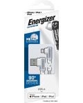 Кабел Energizer - C710LKWH, USB-A/Lightning, 2 m, бял - 2t