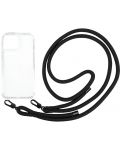 Калъф Mobile Origin - Lanyard, iPhone 15, Clear - 1t