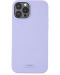 Калъф Holdit - Silicone, iPhone 12/12 Pro, лилав - 1t