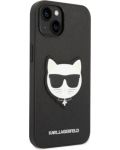 Калъф Karl Lagerfeld - Saffiano Choupette Head, iPhone 14 Plus, черен - 2t