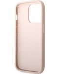 Калъф Guess - PU 4G Metal Logo, iPhone 14 Pro, розов - 5t