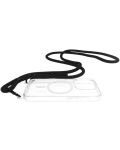 Калъф Mobile Origin - Lanyard, iPhone 15 Pro, MagSafe, Clear - 3t