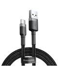 Кабел Baseus - Cafule, USB-A/USB-C, 2 m, черен - 1t