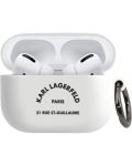 Калъф за слушалки Karl Lagerfeld - Rue St Guillaume, AirPods Pro, бял - 1t