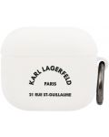 Калъф за слушалки Karl Lagerfeld - Rue St Guillaume, AirPods 3, бял - 1t