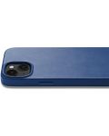 Калъф Mujjo - Full Leather MagSafe, iPhone 14, Monaco Blue - 5t