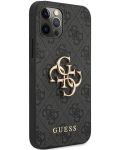 Калъф Guess - PU 4G Metal Logo, iPhone 12/12 Pro, сив - 2t