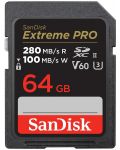 Карта памет SanDisk - Extreme PRO, 64GB, SDXC, V60 UHS-II  - 1t