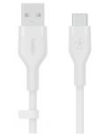 Кабел Belkin - Boost Charge, USB-A/USB-C, 1 m, бял - 1t