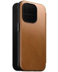 Калъф Nomad - Modern Leather Folio, iPhone 15 Pro, English Tan - 5t