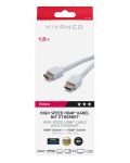 Кабел Vivanco - 47164, HDMI/HDMI с Ethernet, 1m, бял - 2t