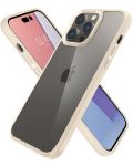 Калъф Spigen - Crystal Hybrid, iPhone 14 Pro Max, Sand beige - 3t
