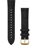 Каишка Garmin - QR Leather, Venu/vivomove, 20 mm, Black/Gold PVD - 1t