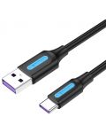 Кабел Vention - CORBG, Fast Charge, USB-A/USB-C, 1.5 m, черен - 1t