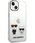 Калъф Karl Lagerfeld - Ikonik K and C, iPhone 14 Plus, прозрачен - 3t