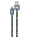 Кабел Tellur - Graffiti, USB-A/Lightning, 3A, 1 m, син - 1t