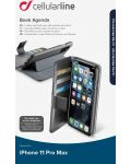 Калъф Cellularline - Book Agenda, iPhone 11 Pro Max, черен - 4t