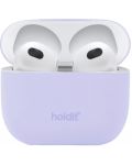 Калъф за слушалки Holdit - Silicone, AirPods 3, лилав - 1t