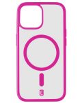 Калъф Cellularline - Pop Mag, iPhone 15 Plus, розов/сив - 1t