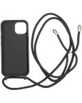 Калъф Mobile Origin - Lanyard, iPhone 15, черен - 2t