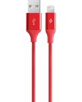 Кабел ttec - AlumiCable, USB-A/Lightning, 1.2 m, червен - 1t