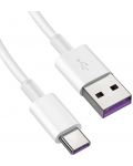 Кабел Xmart - Element, USB-A/USB-C, 1 m, бял - 2t