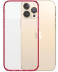 Калъф PanzerGlass - ClearCase, iPhone 13 Pro Max, прозрачен/червен - 1t