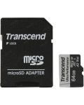 Карта памет Тranscend - Ultra Performance, 64GB, microSD + адаптер - 1t