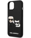 Калъф Karl Lagerfeld - Karl and Choupette, iPhone 14/13, черен - 4t