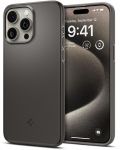 Калъф Spigen - Thin Fit, iPhone 15 Pro, Gunmetal - 1t