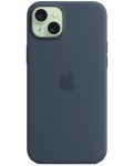 Калъф Apple - Silicone MagSafe, iPhone 15 Plus, Storm Blue - 4t