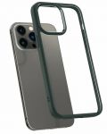 Калъф Spigen - Ultra Hybrid, iPhone 14 Pro Max, прозрачен/зелен - 3t